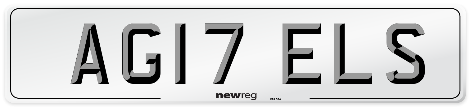 AG17 ELS Number Plate from New Reg